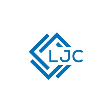 Beyaz arka planda LJC harf logosu tasarımı. LJC yaratıcı daire harfi logosu konsepti. LJC harf tasarımı.