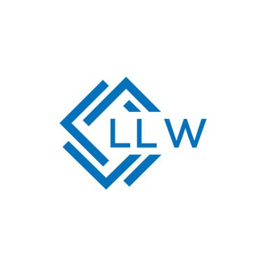 Beyaz arka planda LLW harf logosu tasarımı. LLW yaratıcı daire harfi logosu konsepti. LLW harf tasarımı.