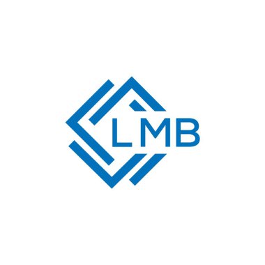 Beyaz arka planda LMB harfi logo tasarımı. LMB yaratıcı daire harfi logosu konsepti. LMB harf tasarımı.