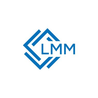 Beyaz arkaplanda LMM harf logosu tasarımı. LMM yaratıcı daire harfi logosu konsepti. LMM harf tasarımı.