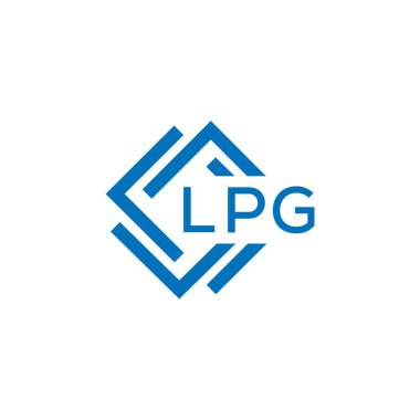 Beyaz arkaplanda LPG harf logosu tasarımı. LPG yaratıcı daire harfi logosu konsepti. LPG harf tasarımı.