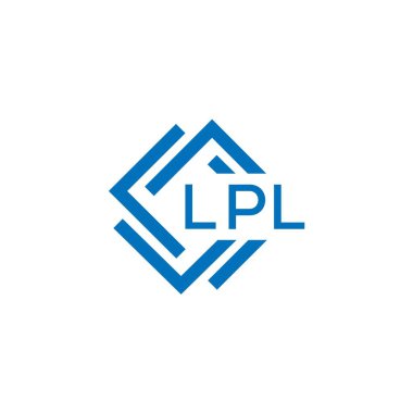 Beyaz arkaplanda LPL harf logosu tasarımı. LPL yaratıcı daire harfi logosu konsepti. LPL harf tasarımı.