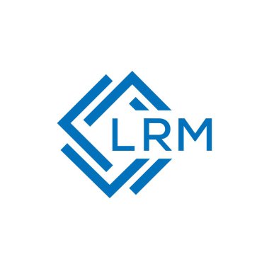 Beyaz arkaplanda LRM harf logosu tasarımı. LRM yaratıcı daire harfi logosu konsepti. LRM harf tasarımı.