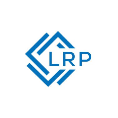 Beyaz arkaplanda LRP harf logosu tasarımı. LRP yaratıcı daire harfi logosu konsepti. LRP harf tasarımı.