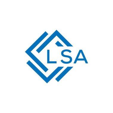 Beyaz arka planda LSA harf logosu tasarımı. LSA yaratıcı daire harfi logosu. LSA harf tasarımı.