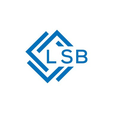 Beyaz arka planda LSB harfi logo tasarımı. LSB yaratıcı daire harfi logosu konsepti. LSB harf tasarımı.