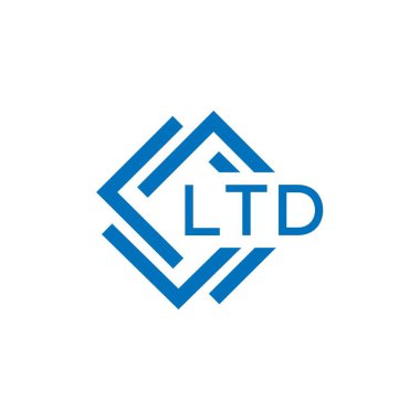 Beyaz arka planda LTD harf logosu tasarımı. LTD yaratıcı daire harfi logosu konsepti. LTD harf tasarımı.