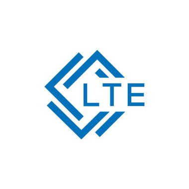 Beyaz arkaplanda LTE harf logosu tasarımı. LTE yaratıcı daire harfi logosu. LTE harf tasarımı.
