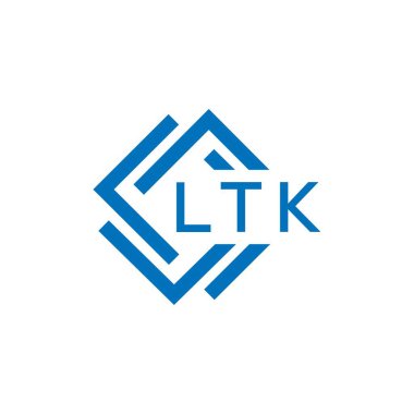 Beyaz arka planda LTK harf logosu tasarımı. LTK yaratıcı daire harfi logosu konsepti. LTK harf tasarımı.