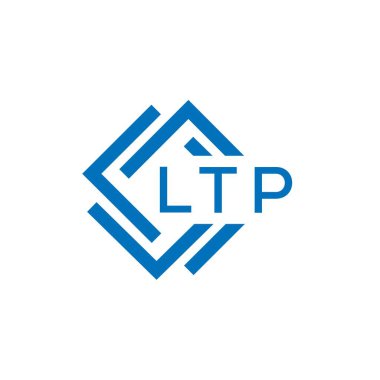 Beyaz arkaplanda LTP harf logosu tasarımı. LTP yaratıcı daire harfi logosu konsepti. LTP harf tasarımı.