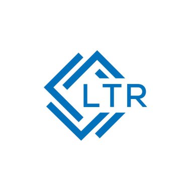 Beyaz arka planda LTR harf logosu tasarımı. LTR yaratıcı daire harfi logosu konsepti. LTR harf tasarımı.