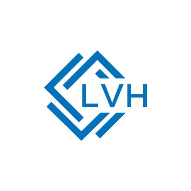 Beyaz arka planda LVH harf logosu tasarımı. LVH yaratıcı daire harfi logosu konsepti. LVH harf tasarımı.
