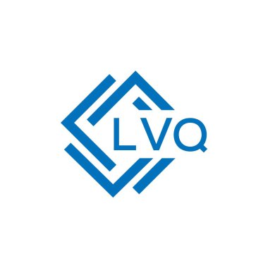 Beyaz arka planda LVQ harf logosu tasarımı. LVQ yaratıcı daire harfi logosu konsepti. LVQ harf tasarımı.