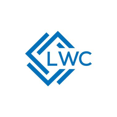 Beyaz arka planda LWC harf logosu tasarımı. LWC yaratıcı daire harfi logosu konsepti. LWC harf tasarımı.