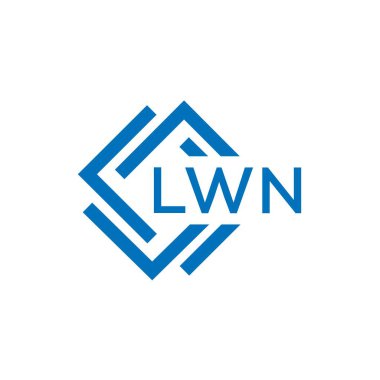 Beyaz arka planda LWN harfli logo tasarımı. LWN yaratıcı daire harfi logosu. LWN harf tasarımı.