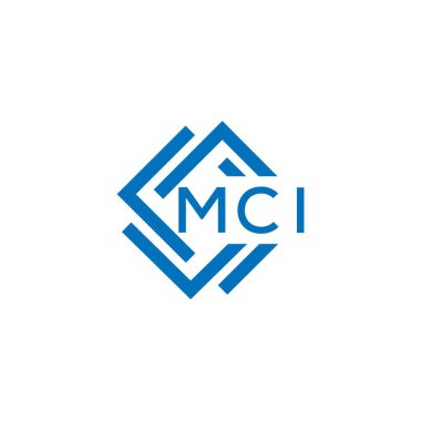 Beyaz arka planda MCI harf logosu tasarımı. MCI yaratıcı daire harfi logosu konsepti. MCI harf tasarımı.