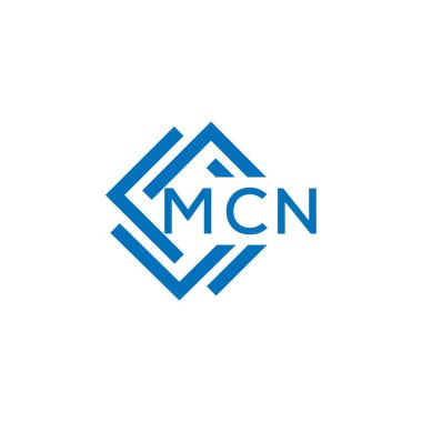 Beyaz arka planda MCN harf logosu tasarımı. MCN yaratıcı daire harfi logosu konsepti. MCN harf tasarımı.