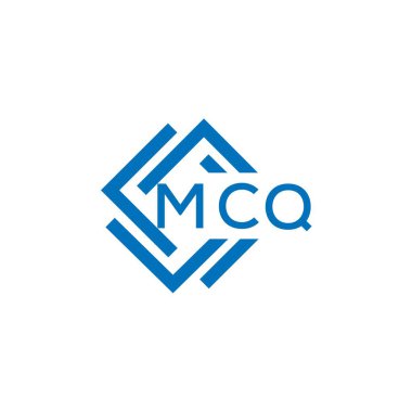 Beyaz arka planda MCQ harfi logo tasarımı. MCQ yaratıcı daire harfi logosu konsepti. MCQ harf tasarımı.