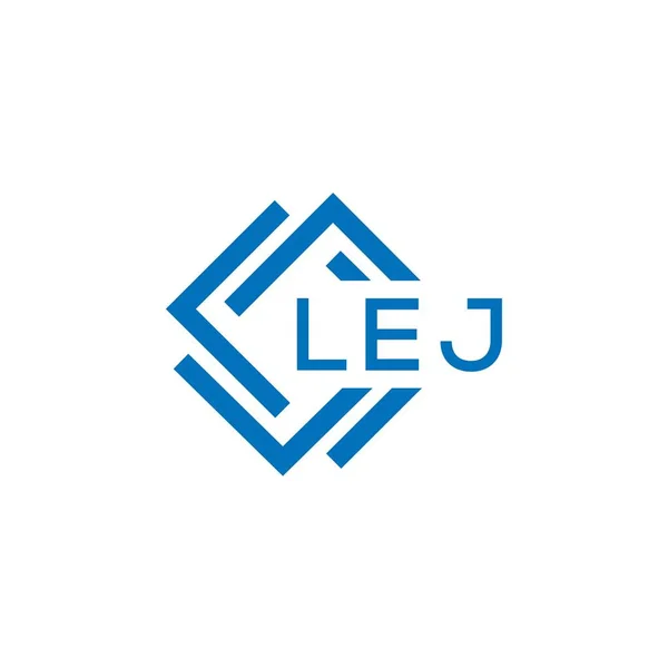 Lej Lettre Logo Design Sur Fond Blanc Lej Cercle Créatif — Image vectorielle