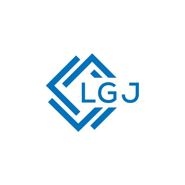 Lgj Lettre Logo Design Sur Fond Blanc Lgj Cercle Créatif — Image vectorielle