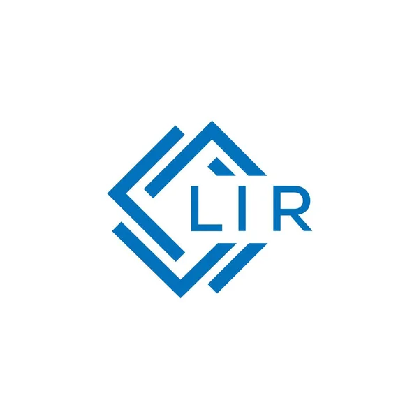 白を基調としたLirレターロゴデザイン Lirクリエイティブサークルレターロゴコンセプト Lirレターデザイン — ストックベクタ