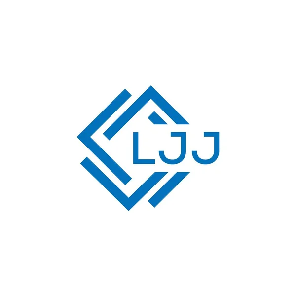 Σχεδιασμός Λογότυπου Ljj Λευκό Φόντο Ljj Δημιουργικός Κύκλος Γράμμα Λογότυπο — Διανυσματικό Αρχείο
