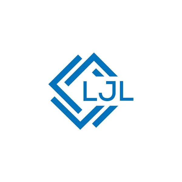 Ljl字母标识的白色背景设计 Ljl创意圆形字母标识概念 Ljl字母设计 — 图库矢量图片