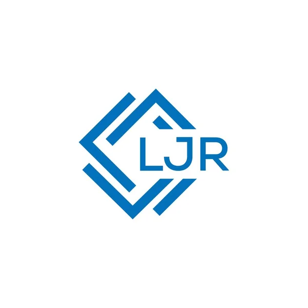 Σχεδιασμός Λογότυπου Ljr Λευκό Φόντο Ljr Δημιουργικός Κύκλος Γράμμα Λογότυπο — Διανυσματικό Αρχείο