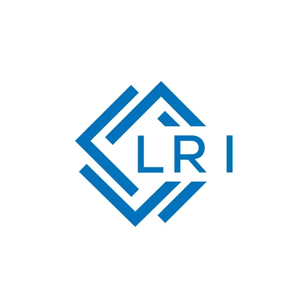 白い背景にLri文字のロゴデザイン 創造的な円の手紙のロゴの概念 白い背景にLri手紙のロゴデザイン 創造的な円の手紙のロゴの概念 Lri手紙デザイン — ストックベクタ