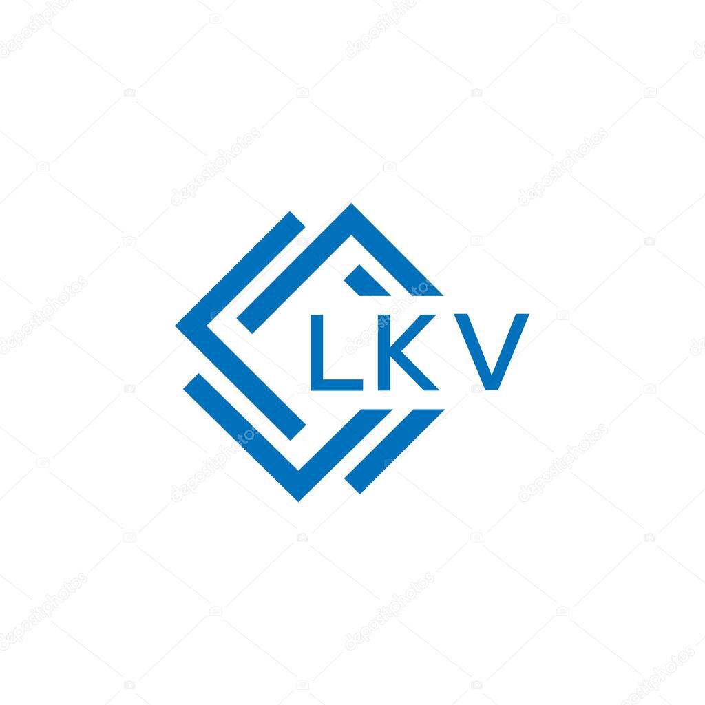 LKV letter logo design on white background. LKV creative circle letter logo concept. LKV letter design.