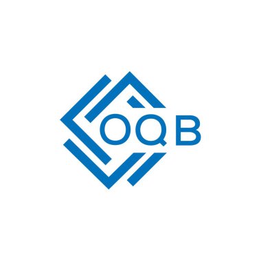 Beyaz arka planda OQB harfi logo tasarımı. OQB yaratıcı daire harfi logosu konsepti. OQB harf tasarımı.