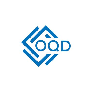Beyaz arka planda OQD harf logosu tasarımı. OQD yaratıcı daire harfi logosu konsepti. OQD harf tasarımı.
