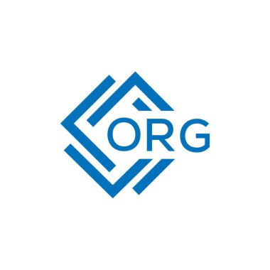 Beyaz arkaplanda ORG harfi logo tasarımı. ORG yaratıcı daire harfi logosu konsepti. ORG harf tasarımı.
