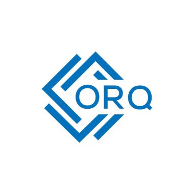 Beyaz arka planda ORQ harfi logo tasarımı. ORQ yaratıcı daire harfi logosu konsepti. ORQ harf tasarımı.