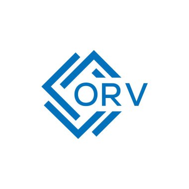 Beyaz arkaplanda ORV harf logosu tasarımı. ORV yaratıcı daire harfi logosu konsepti. ORV harf tasarımı.