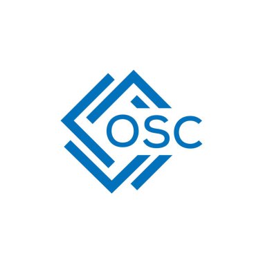 Beyaz arka planda OSC harf logosu tasarımı. OSC yaratıcı daire harfi logosu. OSC harf tasarımı.
