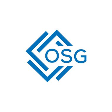 Beyaz arka planda OSG harf logosu tasarımı. OSG yaratıcı daire harfi logosu konsepti. OSG harf tasarımı.