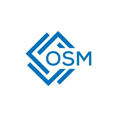 Beyaz arkaplanda OSM harf logosu tasarımı. OSM yaratıcı daire harfi logosu konsepti. OSM harf tasarımı.