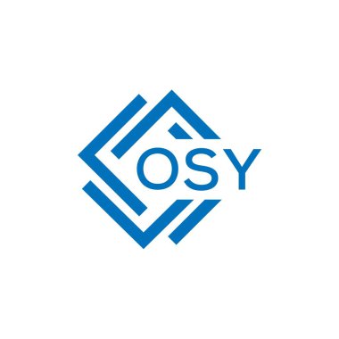 Beyaz arka planda OSY harf logosu tasarımı. OSY yaratıcı daire harfi logosu konsepti. OSY harf tasarımı.