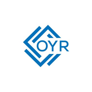 Beyaz arka planda OYR harf logosu tasarımı. OYR yaratıcı daire harfi logosu konsepti. OYR harf tasarımı.