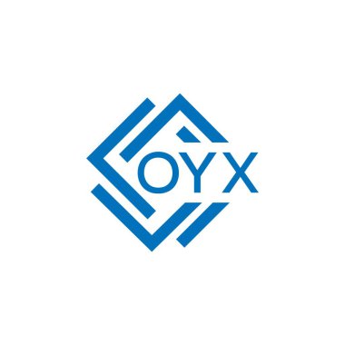 Beyaz arkaplanda OYX harf logosu tasarımı. OYX yaratıcı daire harfi logosu konsepti. OYX harf tasarımı.