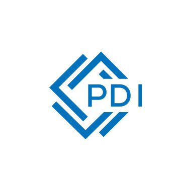 Beyaz arka planda PDI mektup logosu tasarımı. PDI yaratıcı daire harfi logosu konsepti. PDI harf tasarımı.