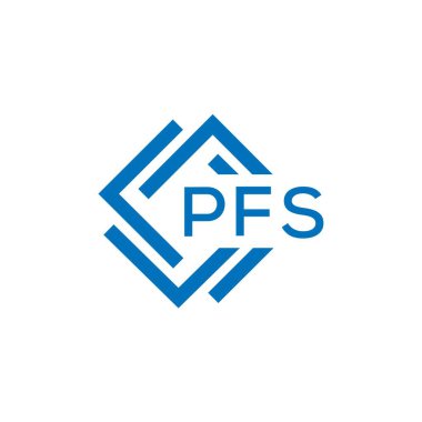 Beyaz arka planda PFS harf logosu tasarımı. PFS yaratıcı daire harf logosu konsepti. PFS harf tasarımı.