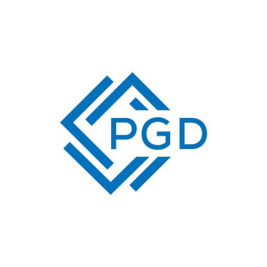 Beyaz arka planda PGD harf logosu tasarımı. PGD yaratıcı daire harfi logosu konsepti. PGD harf tasarımı.
