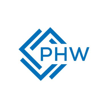 Beyaz arkaplanda PHW harf logosu tasarımı. PHW yaratıcı daire harfi logosu. PHW harf tasarımı.