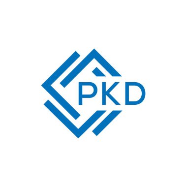 Beyaz arkaplanda PKD harf logosu tasarımı. PKD yaratıcı daire harfi logosu konsepti. PKD harf tasarımı.