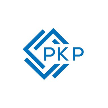 Beyaz arkaplanda PKP harf logosu tasarımı. PKP yaratıcı daire harfi logosu konsepti. PKP harf tasarımı.
