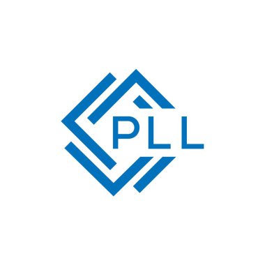Beyaz arkaplanda PLL harf logosu tasarımı. Yaratıcı yuvarlak harf logosu konsepti. PLL harf tasarımı.