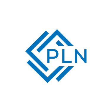 Beyaz arka planda PLN harf logosu tasarımı. PLN yaratıcı daire harfi logosu konsepti. PLN harf tasarımı.