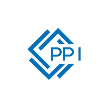 Beyaz arka planda PPI harf logosu tasarımı. PPI yaratıcı daire harfi logosu konsepti. PPI harf tasarımı.